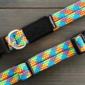 wilderdog adventure rope collar RAINBOW size large